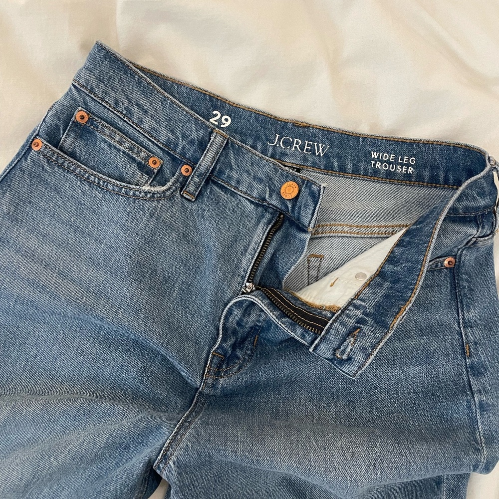 JCREW Wide Leg Jeans 29